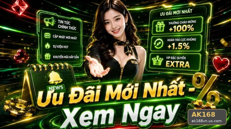 Đọc Tin Mới Khuyến Mãi Tại ak168vn.us.com: Kiểm Tra Thời Hạn, Đối Tượng Và Giới Hạn Nhận Thưởng