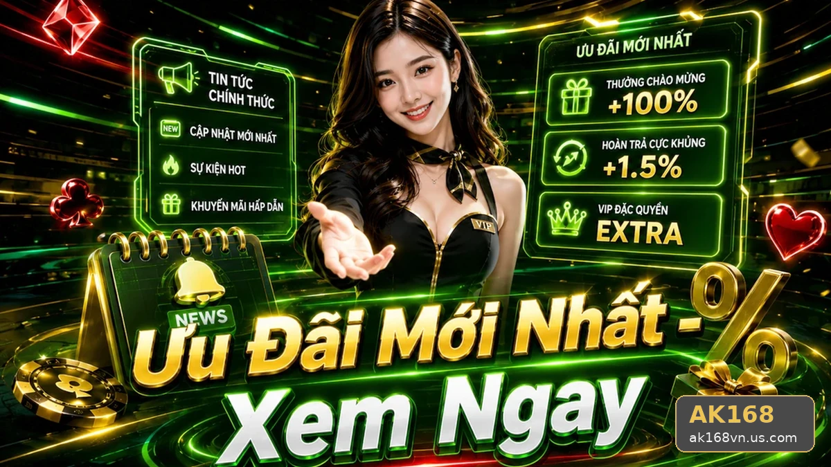 Đọc Tin Mới Khuyến Mãi Tại ak168vn.us.com: Kiểm Tra Thời Hạn, Đối Tượng Và Giới Hạn Nhận Thưởng